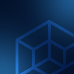 Professional woman with glasses standing confidently against a dark background with a glowing triangular frame