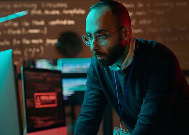 man with glasses beard