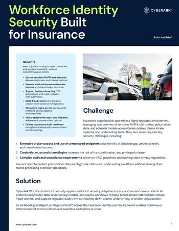 Workforce Identity Security Insurance Solution Brief