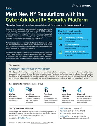 Meet New NY Regulations with the CyberArk Identity Security Platform