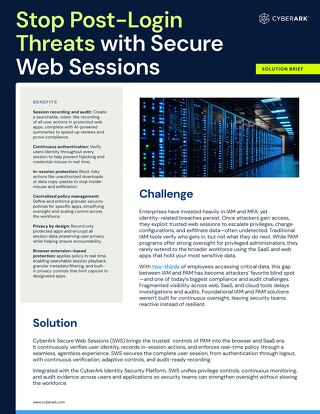Stop Post-Login Threats with Secure Web Sessions