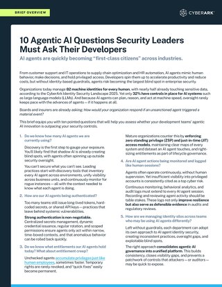 10 Agentic AI Questions Security Leaders Must Ask Their Developers