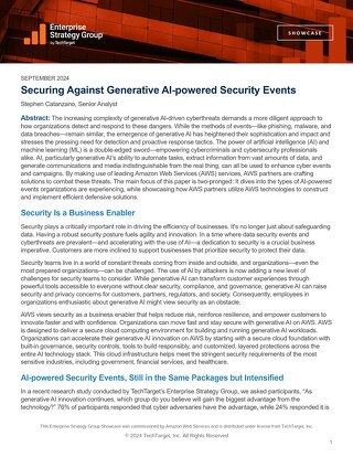 Securing Against Generative AI-powered Security Events