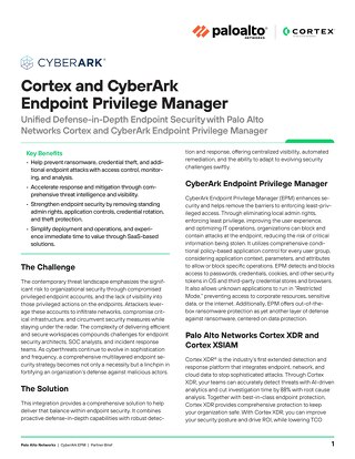 CyberArk Endpoint Privilege Manager and Cortex Solution Brief