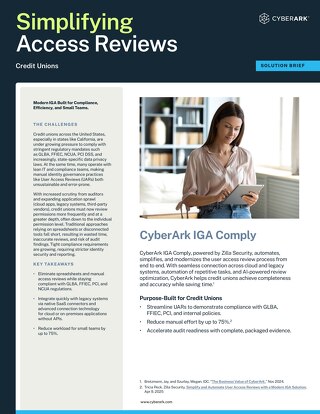 Simplifying Access Reviews for Credit Unions Solution Brief