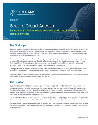 CyberArk Secure Cloud Access for AWS