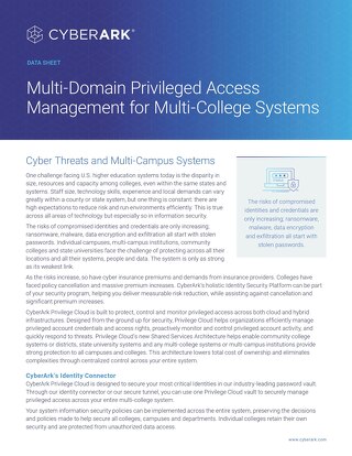 Multi-Domain Privilege Access Management for Higher Education